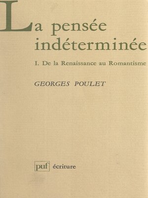 cover image of La pensée indéterminée (1)